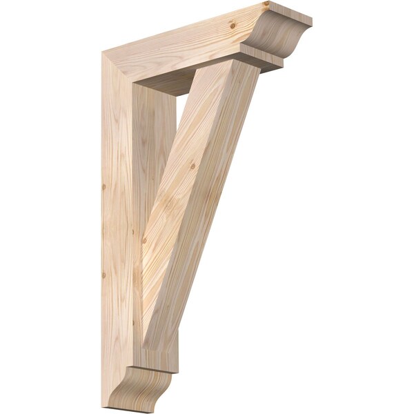 Ekena Millwork Traditional Traditional Smooth Bracket w/ Offset Brace, Douglas Fir, 5 1/2"W x 18"D x 30"H BKT0604X18X30TRA01SDF - main